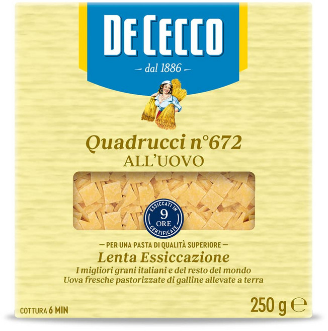De Cecco 데체코 에그 스퀘어 파스타 250g 이탈리아산 계란면