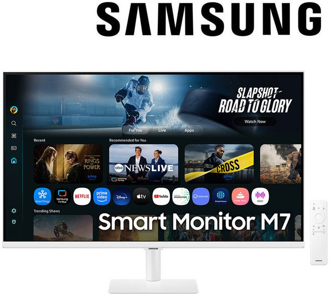 삼성전자 80cm(32인치) 4K 스마트 모니터 M7 화이트 S32FM701 LS32FM701UKXKR, 삼성 32인치 UHD TV 화이트, 80cm