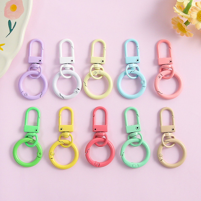 열쇠고리 칼라 고리키링 10색20pcs, 1개, 원터치 고리