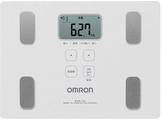 OMRON 歐姆龍 HBF-235 體重體脂肪計, 簡約白, 1個