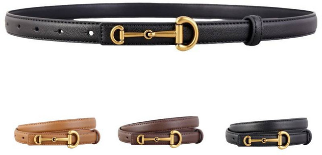 스카이샤인 여성 캐주얼 정장 슬림 벨트 소가죽 패션 허리띠