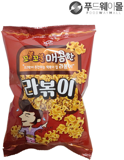 푸드킹 꼬불꼬불 매콤한 라볶이 80g x 1개 신당동떡볶이 라면땅 에낙