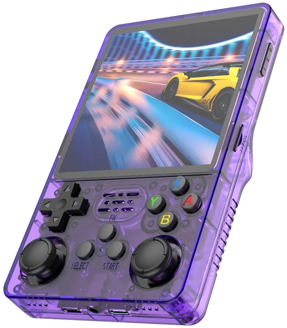 BOYHOM R36PLUS 오픈 소스 시스템 레트로 게임 휴대용 포켓 콘솔 4 인치 IPS 디스플레이 720*720 내장 WiFi, 02 128G, 01 R36S PLUS Purple