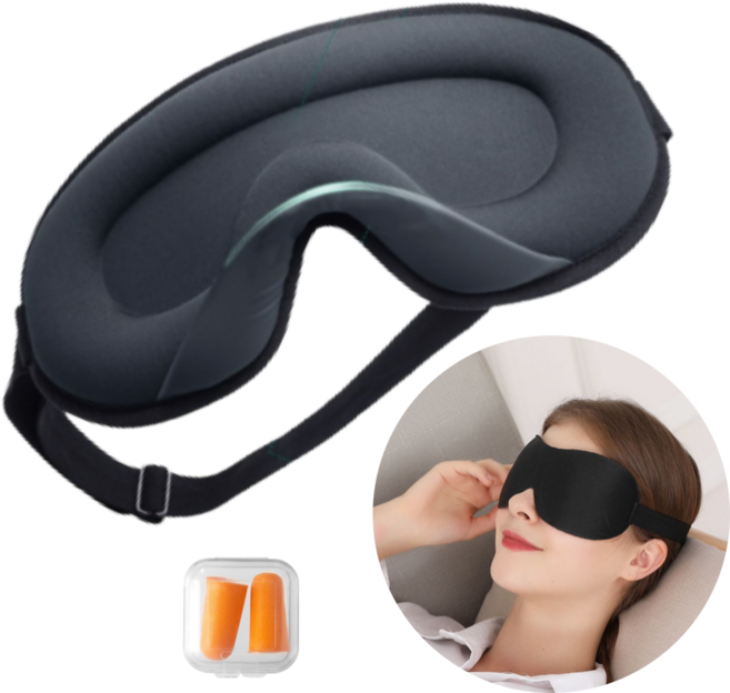 깊은잠 입체형 3D 암막 수면 안대 수면용 눈안대