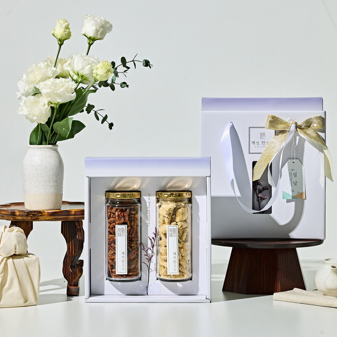 [어른들선물추천] 한입 콩고물 도라지정과 220g 호두정과 140g세트 답례품 명절 아이간식 어른간식 어버이날 스승의날 선물, 1개