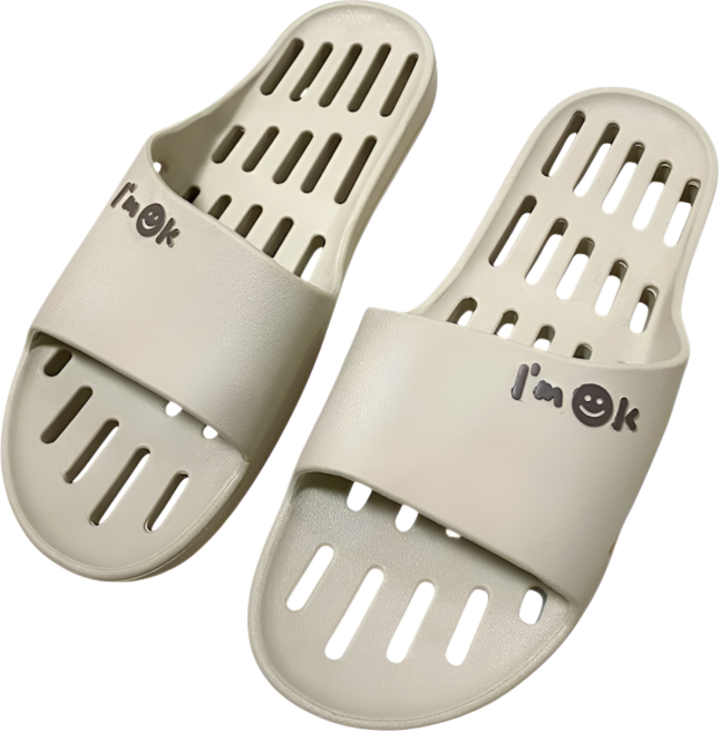 베러바스리빙 발등 낮은 욕실화 배수 건조 잘되는 욕실화, 베이지, 1개