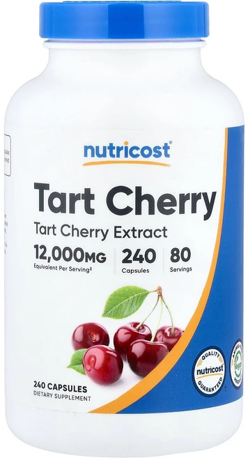 Nutricost 뉴트리코스트 타트체리 400mg 240 캡슐 영양제 건강보조식품, Nutricost 뉴트리코스트 타트체리 400mg 24, 1개, 240정 - 쿠팡