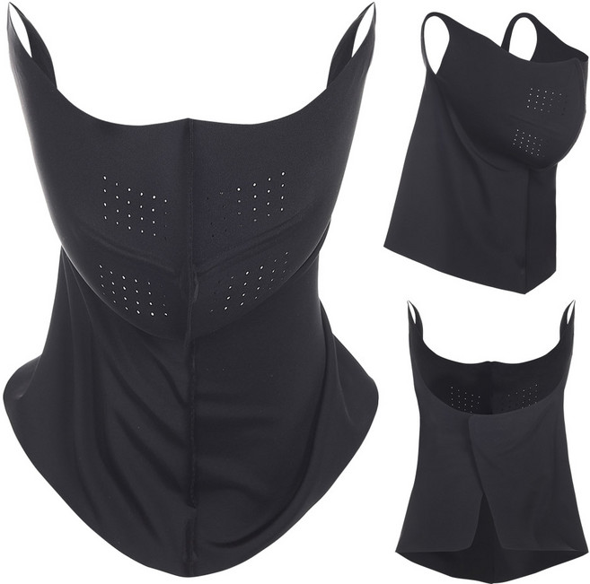 엘라운지 자외선 차단 쿨링 새부리형 스포츠 마스크, 블랙, 1개