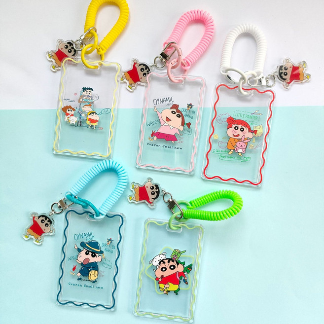 크레용 신 짱구 아크릴 교통카드 사원증 케이스 다용도 카드홀더