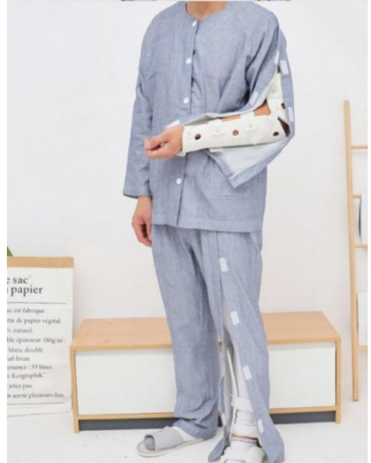 LS아메리카 기능성환자복 수술복 트임 와상 병원 바지 상의 치매 벨크로 기능성 환자복 한의원