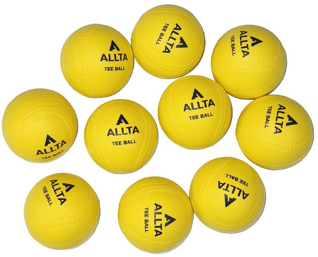 에이티 티볼공 10.5인치 10개입 고탄성 소프트폼볼, 옐로우