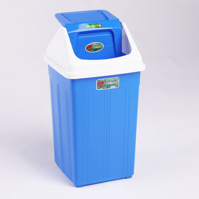 미진 자연사랑 사각휴지통 10L용 20L용 30L용 40L용 50L용 75L용 학교 교실 사무실 업소용 쓰레기통, 청색, No.4 종량제 30L용(원용량 17L)