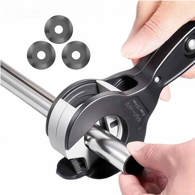 좁은 공간 사용 라쳇 파이프 커터 4세트 8-29mm 금속 PVC 동 스텐 파이프 절단기