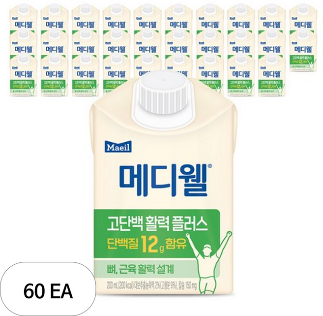 메디웰 고단백 활력 플러스, 200ml, 60개