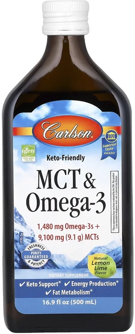 프리미엄상품 Carlson MCT 및 오메가-3 천연 레몬 라임 500ml(16.9fl oz) 부모님챙기세요, CarlsonMCT및오메가3천연레몬라임500ml169f, 1개, 500ml - 쿠팡