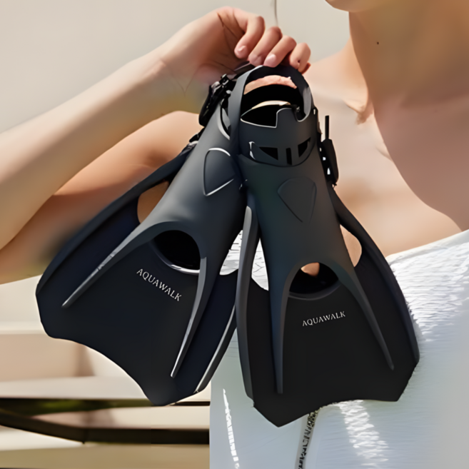 아쿠아워크 오리발 숏핀 수영 스노쿨링 프리다이빙 수영 오리발숏핀