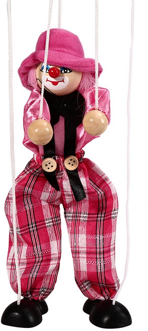 문자열 인형 당겨 문자열 인형 나무 인형 수제 인형 인형 피노키오 드라마 문자열 인형 장난감, 1개, 마리오네트 핑크