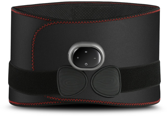 HULULU 무선 온열 진동 허리찜질기 다용도 마사지 벨트, 블랙