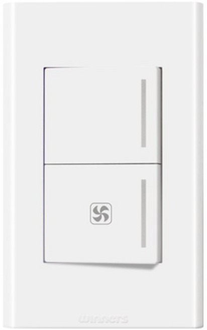 위너스 스위치 2구 화장실 (환풍기) 전기자재 국산, 1개