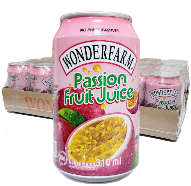 베트남 음료 원더팜 패션프루트 후르츠 주스 Passion Fruit juice, 24개, 310ml