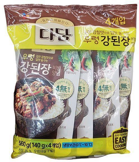 CJ 다담 우렁강된장 4, 1개, 140g