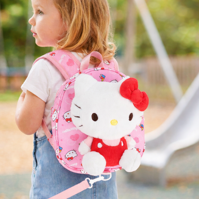 산리오 KOREA 헬로키티 인형 미아방지가방 유아 백팩, 1개, 핑크