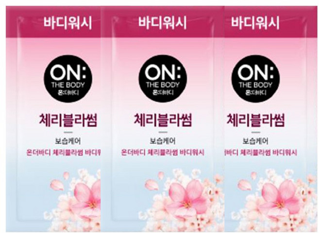 온더바디 플라워 체리블라썸 일회용 바디워시 8ml 바디클렌저 파우치, 10개