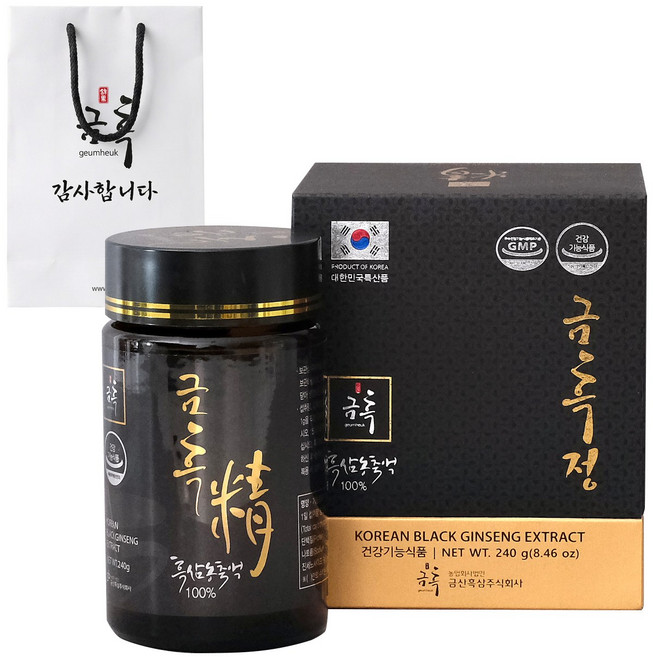 금흑 흑삼 농축액 금흑정 + 쇼핑백 240g