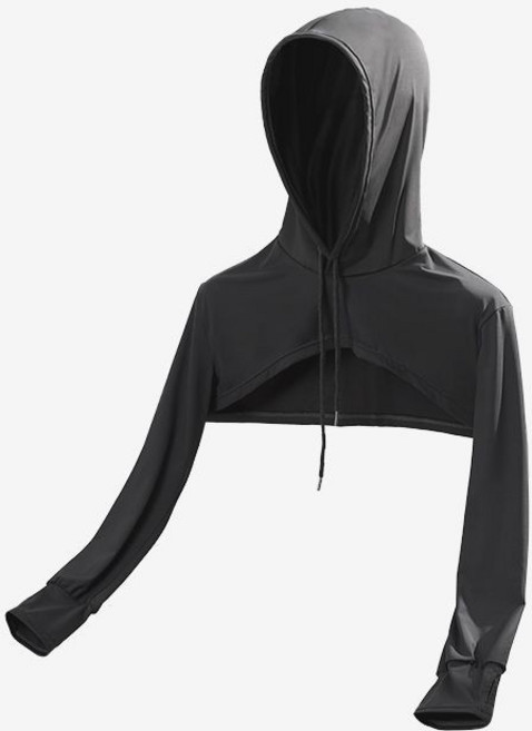 防曬披肩 半身一體連帽防曬衣女外穿半截開車防曬披肩護脖子防曬袖套