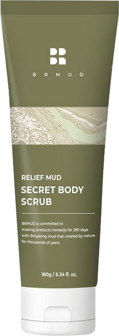 비알머드 릴리프 머드 시크릿 바디 스크럽 시트러스향, 180g, 1개