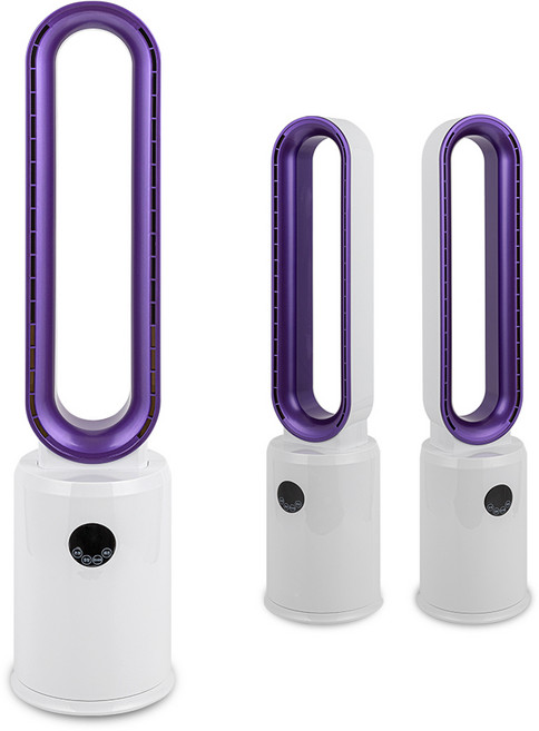 [독일브랜드] 날개 없는 선풍기 저소음 아기 안전 타워팬 12단계 풍량 조절 리모컨 LED디스플레이 온도표시 좌우회전 인테리어 거실 사무실 가전, 1개