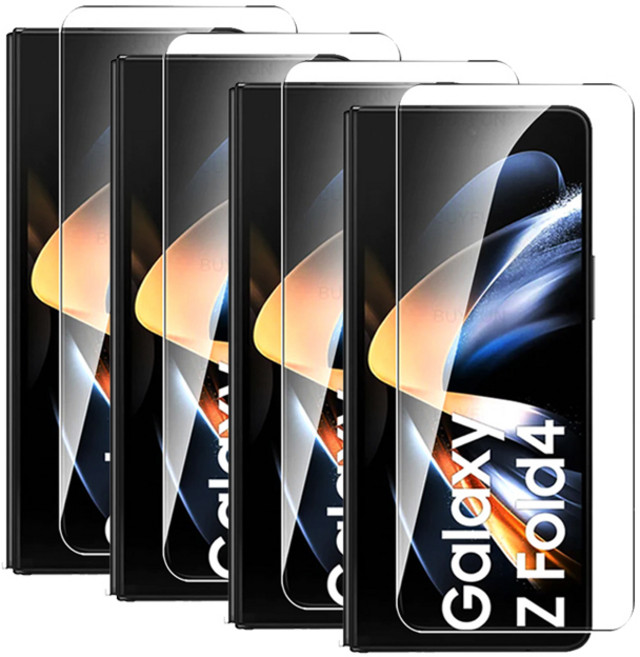 스톤스틸 1+1+1+1 갤럭시Z폴드4 전면 액정 보호 강화유리 필름, 4개
