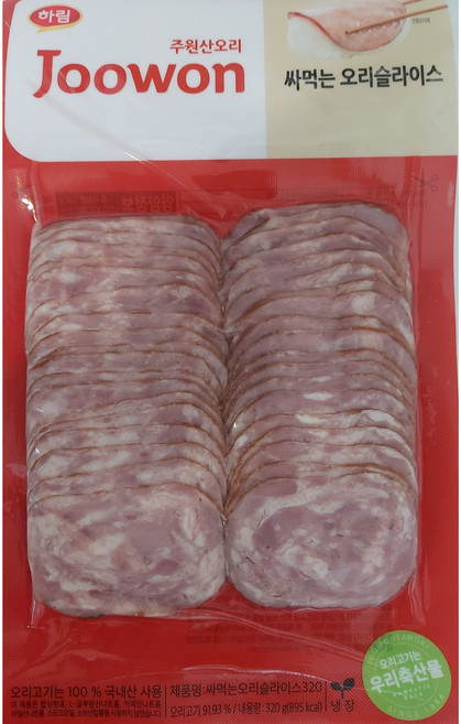 주원산오리 싸먹는오리슬라이스 320g, 1개