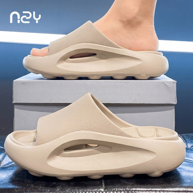 n2y 椰子拖鞋 軟底厚底防滑涼拖鞋, 奶咖,42-43