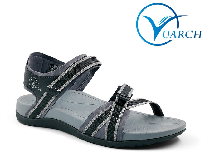 UARCH 優足康 Chrissie 克莉絲 機能運動拖鞋 足弓支撐矯正鞋 貝比拉拉系列, 黑,US7 / EU38 / 24cm