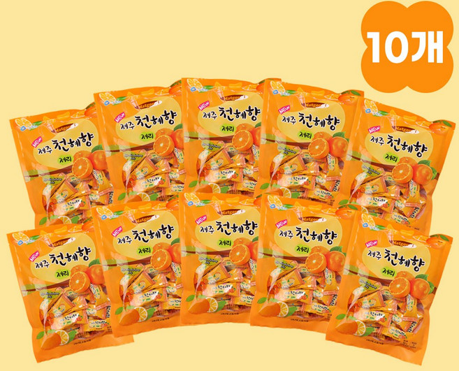 [10개묶음]제주 천혜향 제리 감귤 젤리 제주기념품 제주도여행선물, 1세트, 3kg