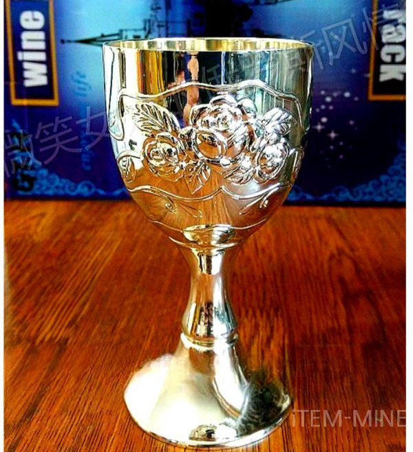 성배 교회 포도주 기독교 성찬식 부활절 예배 잔 세례 카톨릭 성찬 컵 성찬기, 브라이트 실버  11.5 X 직경  6cm, 1개