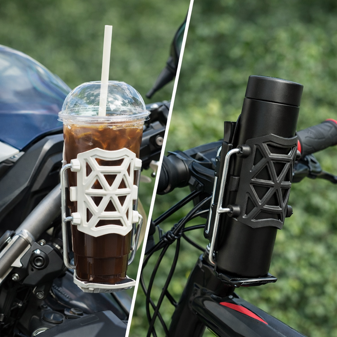 에니픽 고정력강화 물병거치대 자전거 오토바이용, 블랙, 1개