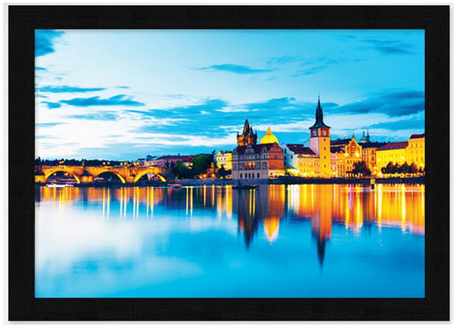 500피스 직소퍼즐 체코 프라하의 저녁 노을풍경 (액자옵션선택) PL878, 1개, 퍼즐+우드블랙 직소퍼즐액자포함