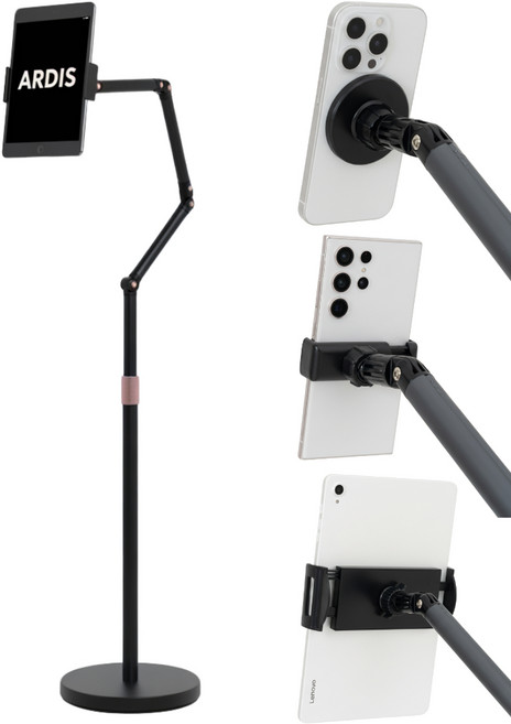아르디스 헤드3개 맥세이프 스탠드 태블릿 거치대, 블랙, 1개