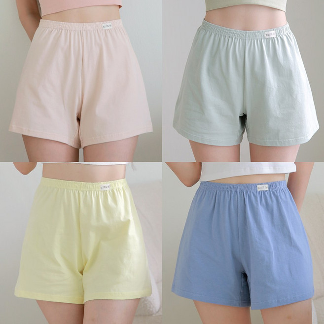 디디오 여성 코튼 사각팬티 트렁크 4종 세트 데일리 부드러운 면 쾌적한 통기성 사각 박서 윤슬