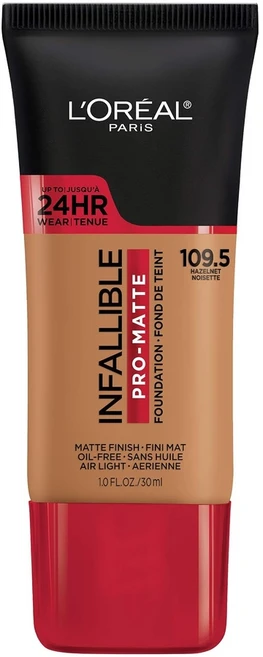 로레알 파리 코스메틱 인폴리블 프로 매트 리퀴드 롱웨어 파운데이션 내추럴 로즈 30ml 136015, Hazelnut - 쿠팡