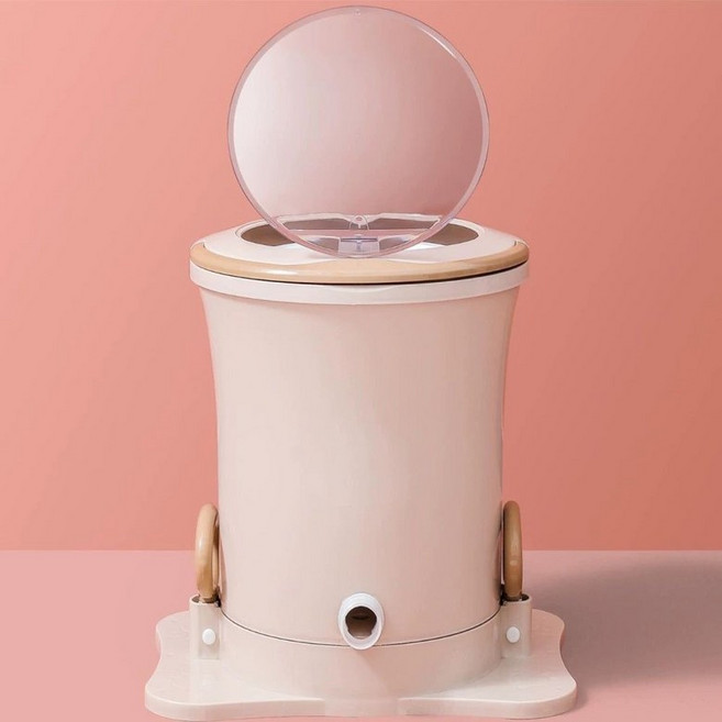 수동 탈수기 캠핑 원룸 탈수통 기숙사 속옷 빨래 캠핑용, 1개, 초가을 살구 (대용량 궁극판)