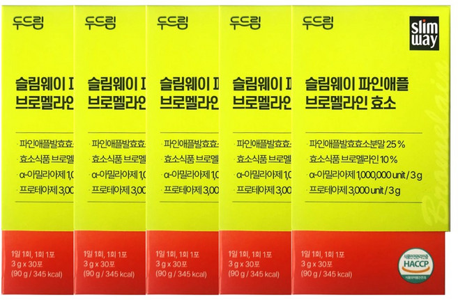 슬림웨이 두드림 파인애플 브로멜라인 효소, 5개, 30회분