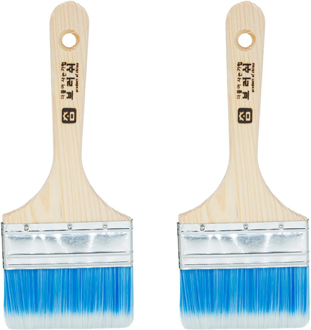우기상점 아크릴 평 페인트붓, 2개