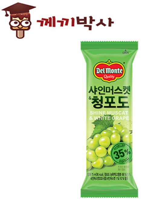 롯데푸드 델몬트 샤인머스켓청포도 아이스크림, 40개, 75ml