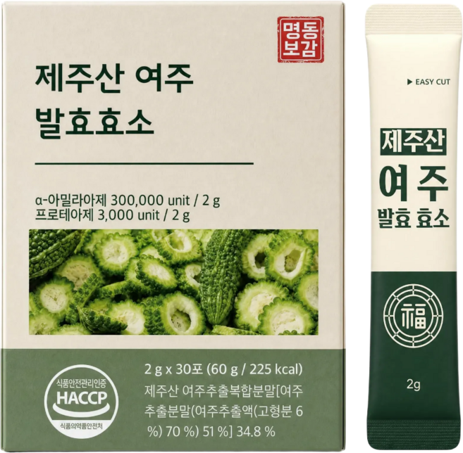 국산 여주발효효소 제주산 여주와 효소 식약청인증 여주 발효효소 분말, 1개, 60g