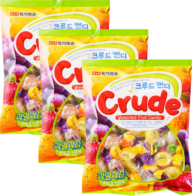 동아제과 크루드캔디, 280g, 3개