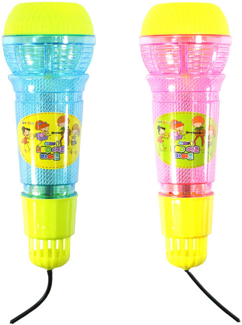 아이돌 LED 에코마이크 (소) 꼬마 미니 마이크 돌잡이 유치원 노래 사은 판촉, 1개