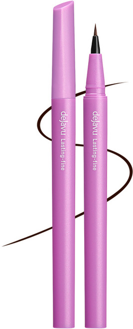 (공식) 데자뷰 쇼트 붓 펜 리퀴드 아이라이너, 블랙브라운, 1개